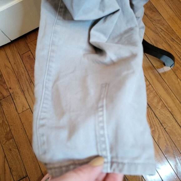 H & M Gray High Rise Straight Leg Mom Jeans 12 Baggy Relaxed 90s Grunge - Picture 9 of 10